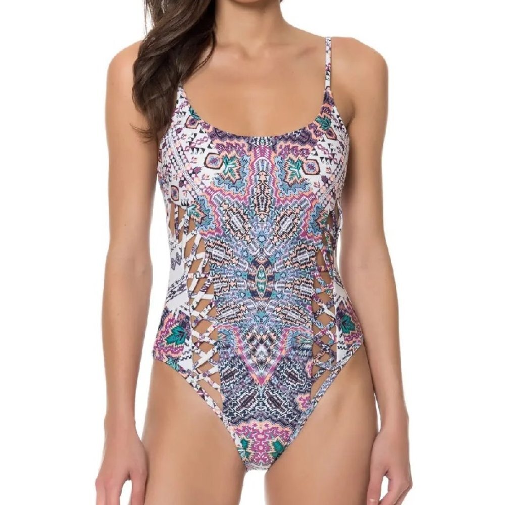 Red Carter Cutout One-Piece Swimsuit